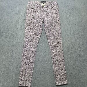 juicy couture purple floral skinny jeans 26 Mob‎ Wife Boho